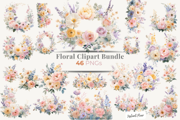 Elevating Digital Design with the Timeless Appeal of a Floral Clipart Bundle