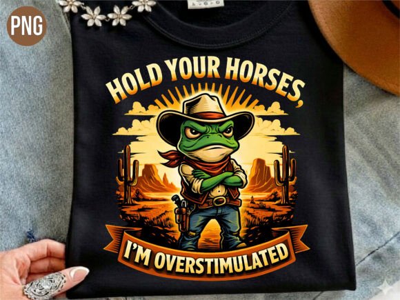 Funny Overstimulated Frog Cowboy PNG Guide