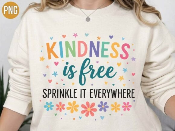 Kindness is Free: Inspirational Tee Design
