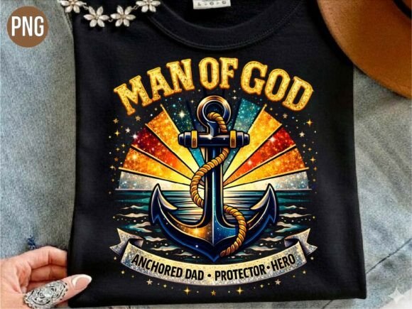 Man of God Anchor Dad Christian PNG