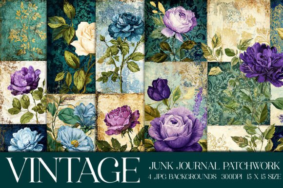 Vintage Junk Journal Patchwork Papers S1