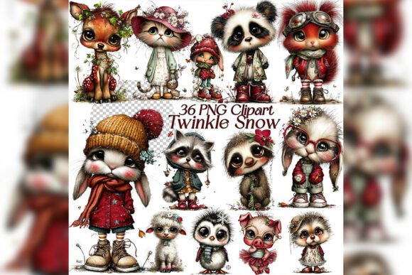 Whimsical Snow Holiday Love Clipart: Bringing Cozy Winter Romance to Your Creative Projects
