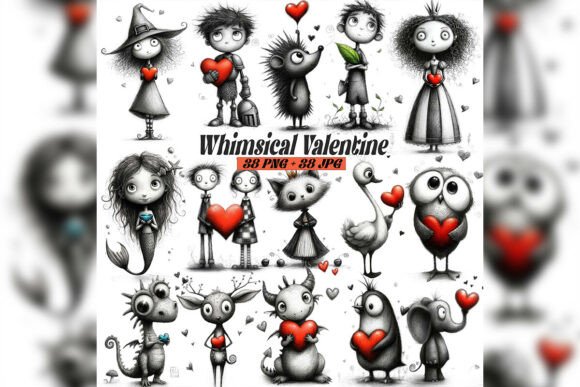 Whimsical Valentine Couples Clipart Guide