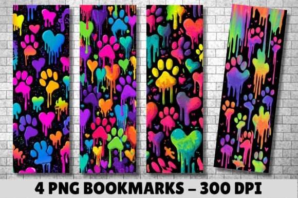 Why the Dripping Paint Rainbow Paw Art Bookmark Is a Versatile Asset for Creators and Readers